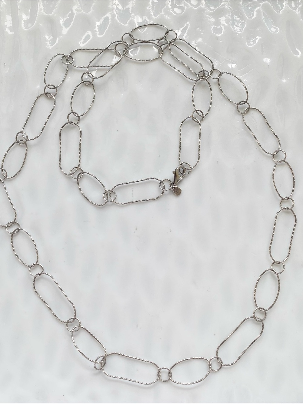 Silpada “Lasting Impression” Sterling Silver Linked Necklace 36” inches N2731 - Picture 4 of 9